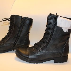 Guess Black Leather Boots